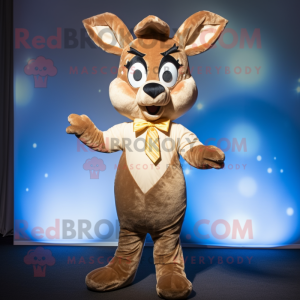 Tan Deer maskot kostume...