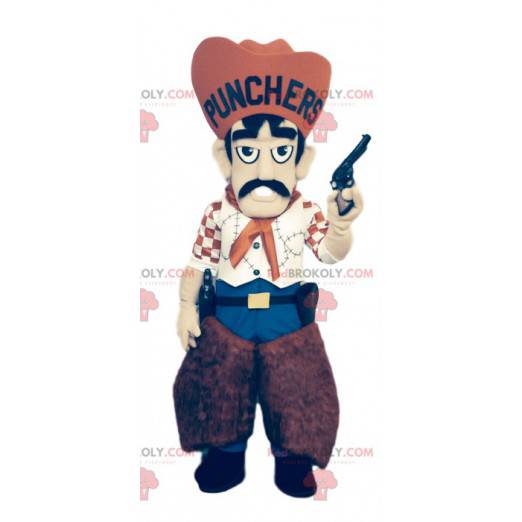 Mascotte Pistolero con il suo super cappello marrone -