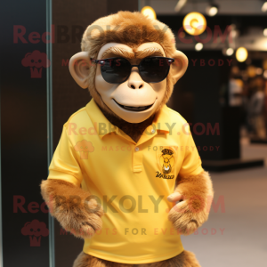 Gold Monkey maskot kostume...