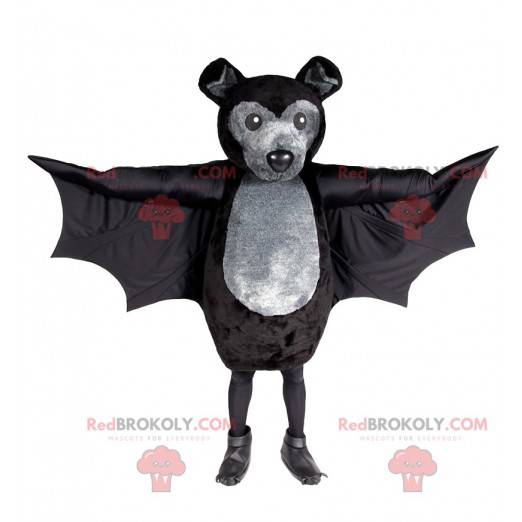 Gray and black bat mascot - Redbrokoly.com