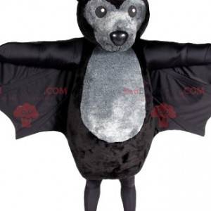 Šedý a černý netopýr maskot - Redbrokoly.com