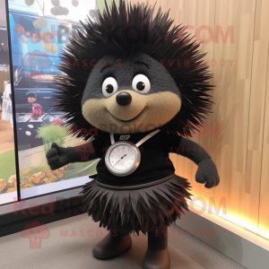 Sort Porcupine maskot...