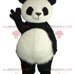 Mascotte de panda géant tout joyeux - Redbrokoly.com