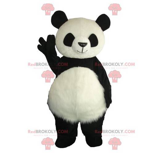 Mascotte del panda gigante tutto felice - Redbrokoly.com