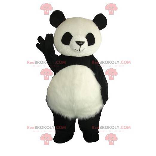 Maskot obří panda šťastný - Redbrokoly.com