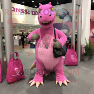 Pink Iguanodon maskot...