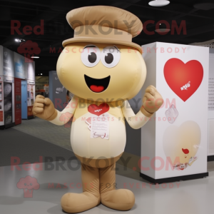 Beige Heart mascotte...