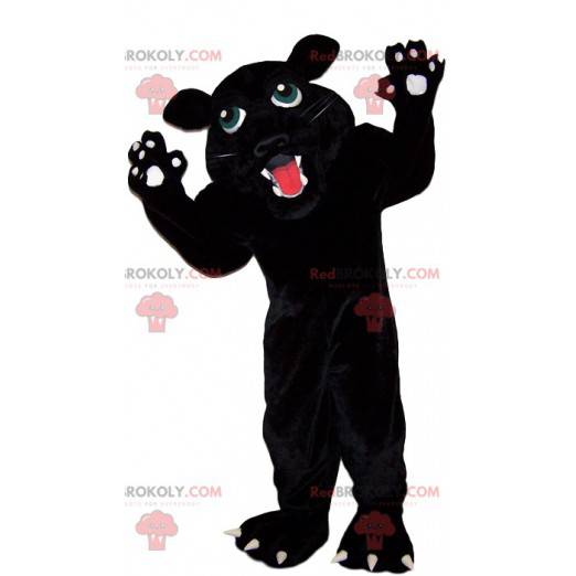 Vild sort panter maskot - Redbrokoly.com