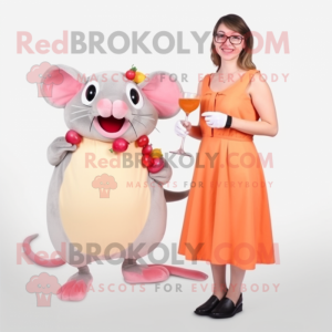 Peach Rat maskot drakt...