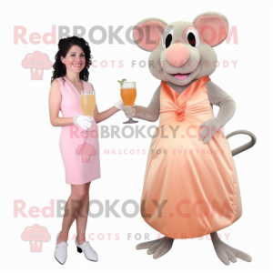 Peach Rat mascotte kostuum...