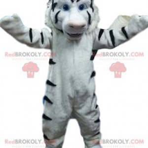 mascotte de tigre blanc géant et majestueux - Redbrokoly.com