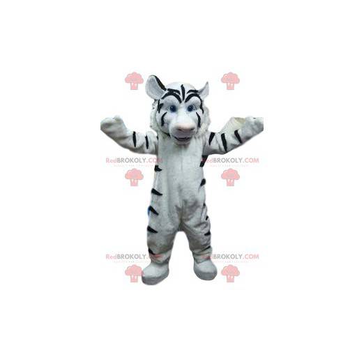 gigantisk og majestetisk hvit tiger maskot - Redbrokoly.com