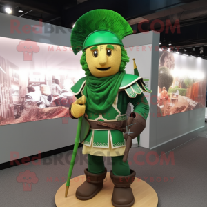 Grøn romersk soldat maskot...