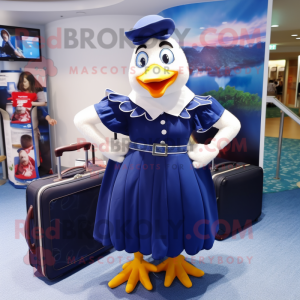 Navy Hens maskot kostume...