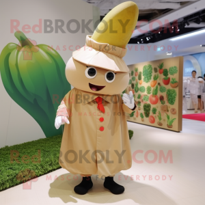 Tan Radish maskot drakt...