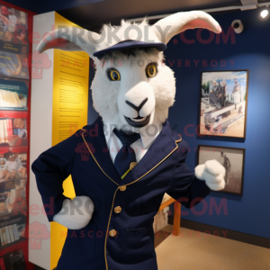 Navy Angora Goat mascotte...