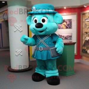 Blaugrüner Maskottchen...