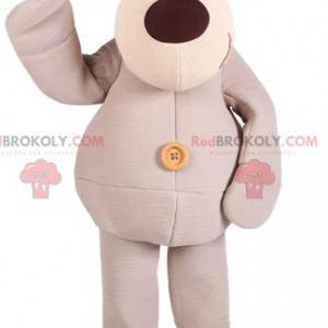 Mascota perro beige con su gran nariz marrón - Redbrokoly.com