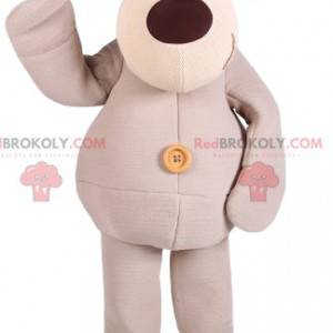 Mascotte cane beige con il suo grande naso marrone -