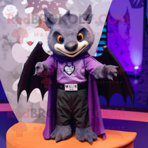 Purple Bat mascotte kostuum...