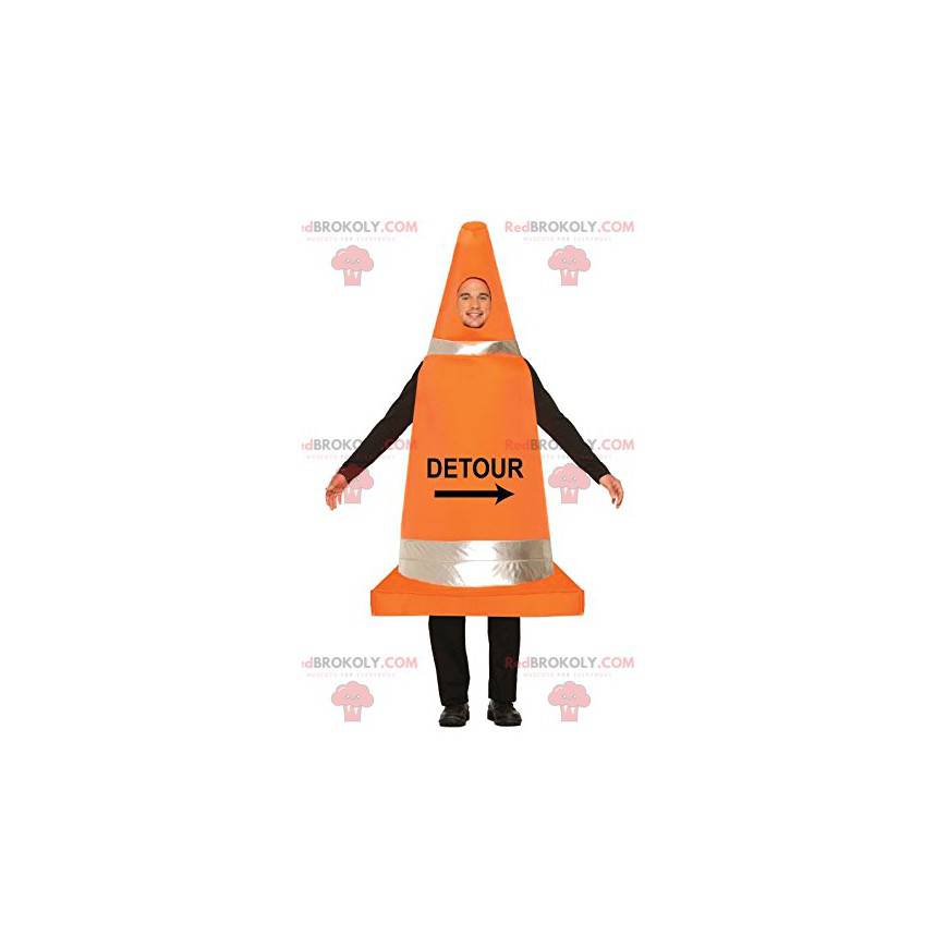 Man mascot in the shape of a traffic cone - Redbrokoly.com
