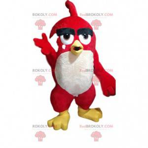 Flammande röd fågelmaskot, från spelet Angry Birds -