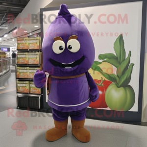 Lila aubergine maskot...