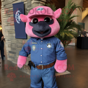 Pink Navy Seal maskot drakt...