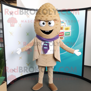 Beige Falafel maskot...