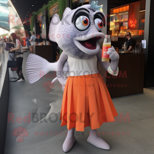 Gray Clown Fish mascotte...