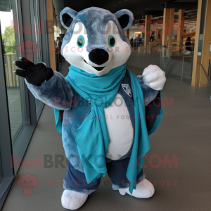 Turquoise Badger mascotte...