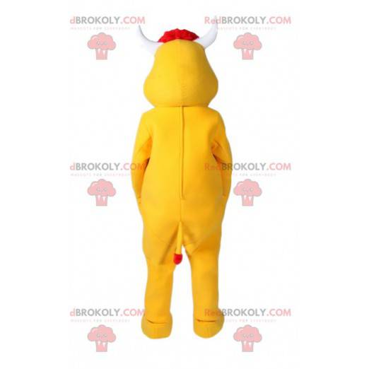 Mascota de cerdo amarillo muy divertida - Redbrokoly.com