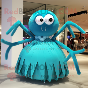 Turquoise Spider mascotte...