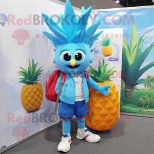 Sky Blue Pineapple mascotte...