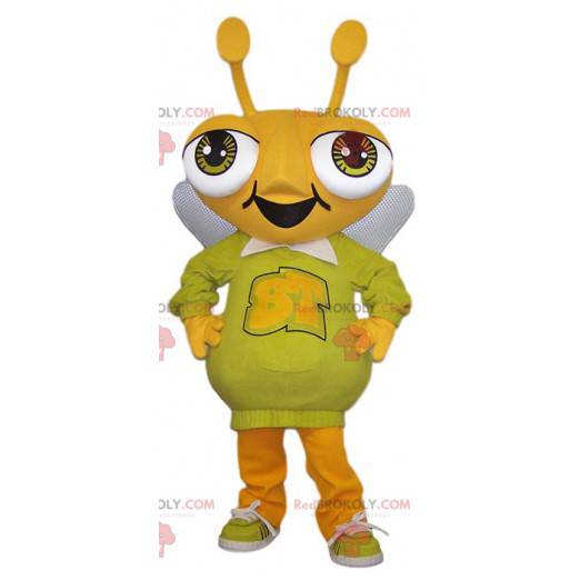 Mascote gigante e engraçado formiga amarela - Redbrokoly.com
