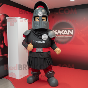 nan Spartan Soldier mascot costume character dressed with a Sweatshirt and Pocket squares