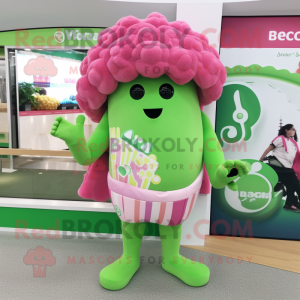 Pink Broccoli maskot...