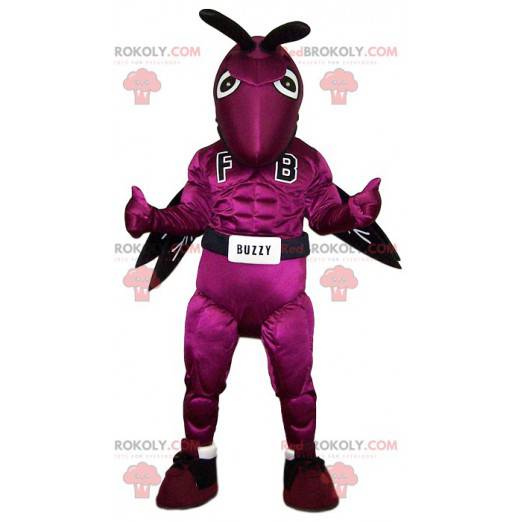 Mascotte de guêpe fushia originale et dynamique - Redbrokoly.com