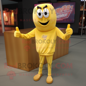 Gold Aglet maskot drakt...