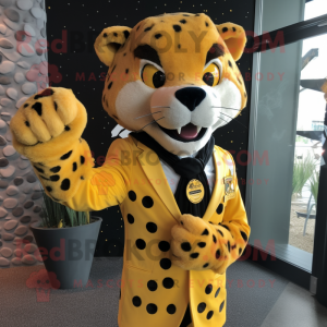 Geel Cheetah mascotte...