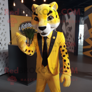 Geel Cheetah mascotte...