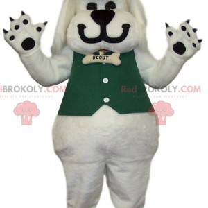 Mascote cachorro branco e estilo cowboy - Redbrokoly.com