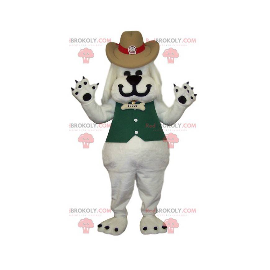 Mascote cachorro branco e estilo cowboy - Redbrokoly.com Mascote cachorro branco e estilo cowboy - Redbrokoly.com
