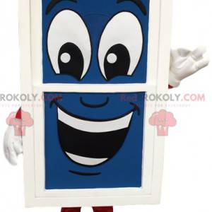 Giant blue, white and red window mascot - Redbrokoly.com