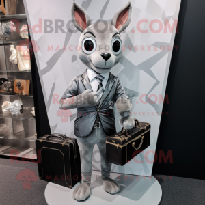 Silver rådjur maskot kostym...