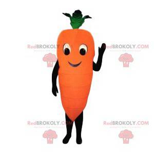 Mascotte de carotte géante et souriante - Redbrokoly.com
