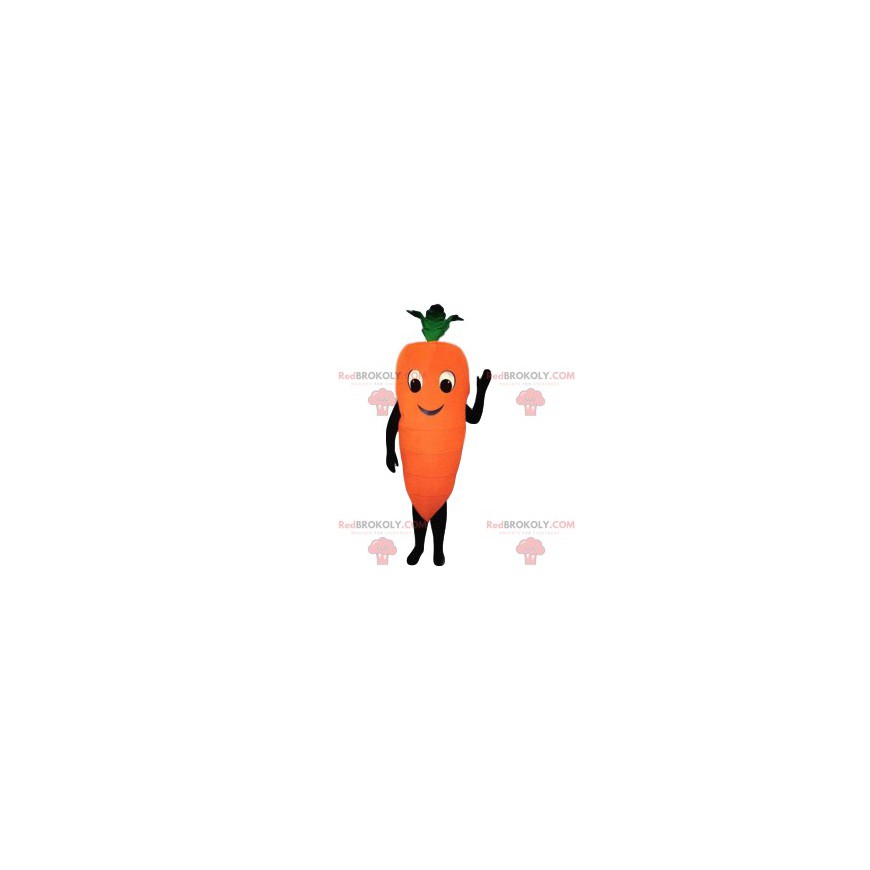 Mascotte gigante e sorridente della carota - Redbrokoly.com Mascotte gigante e sorridente della carota - Redbrokoly.com