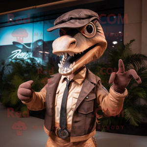 Bruin Velociraptor mascotte...