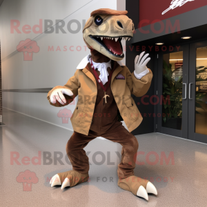 Bruin Velociraptor mascotte...