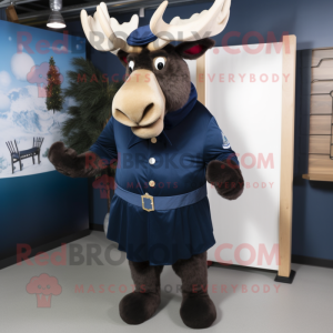 Navy Moose maskot kostume...